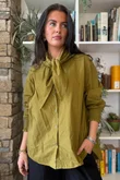 Paloma Tela Neckerchief Blouse Mucky Olive
